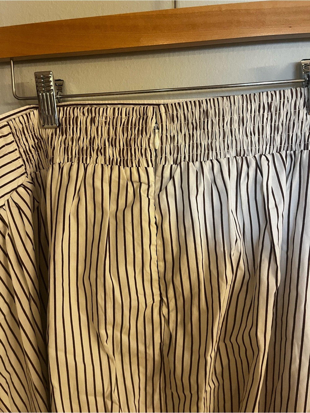 Parker NWOT Maxi Skirt in White and Brown - Picture 6 of 6